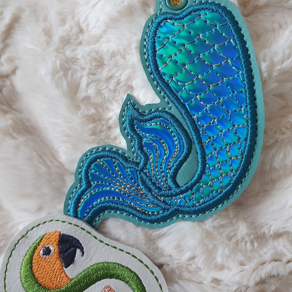 Mermaid tail eyelet 4 x 4, ITH DIGITAL FILE only for embroidery machine