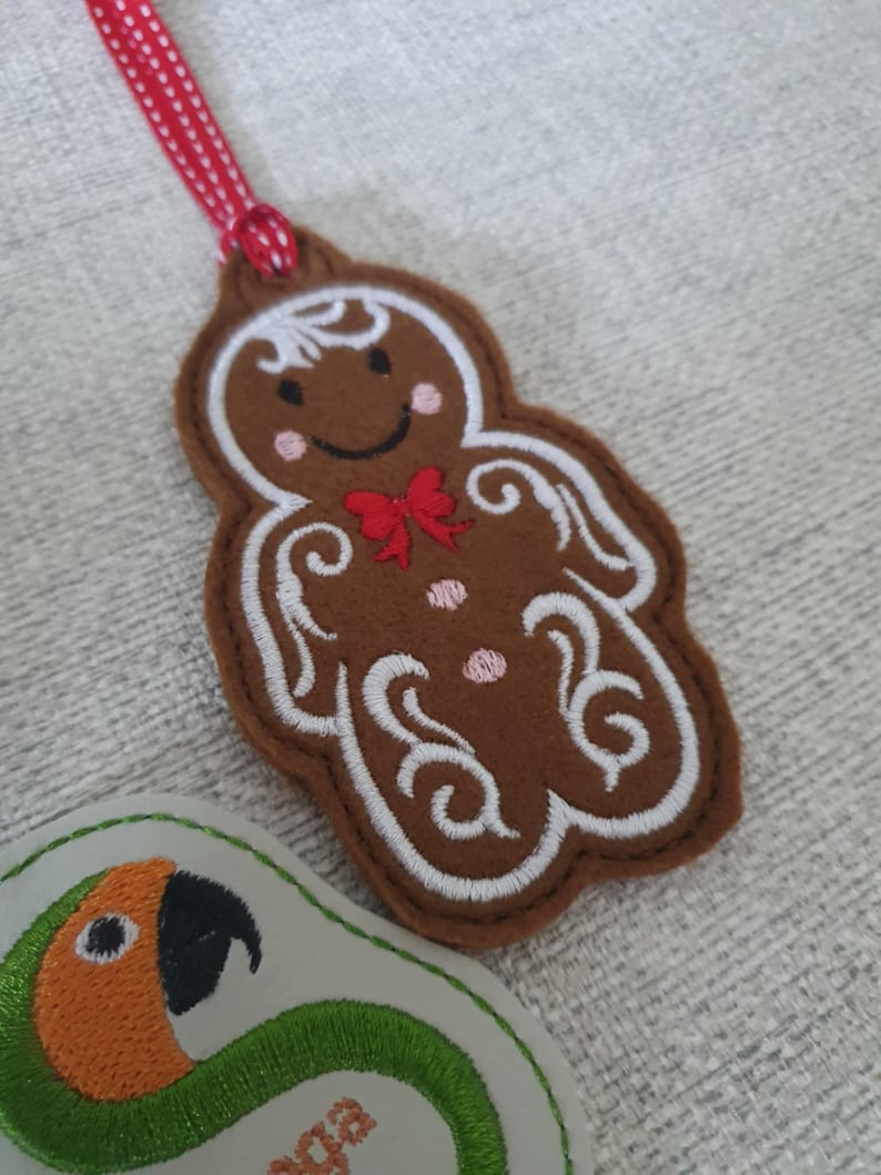 10 Christmas cookie ornaments 4 x 4 ITH DIGITAL FILE for embroidery machines only image 2