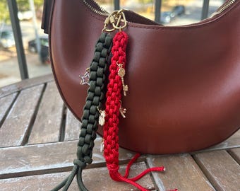 【送料&関税込】Miu Miu Multicolor Leather Keyring Authentic Vintage MIU MIU Leather Fringe Studs Flower