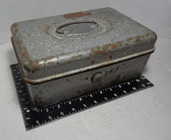Vintage UTILCO Cash Box-union Steel Chest Corp Le ROY New York