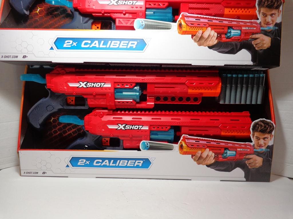 ZURU X-shot Excel Caliber Pump-action Dart Blaster With 24 Darts