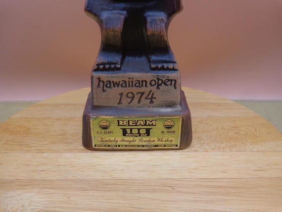Vintage 1974 Hawaiian Open Commemorative Decanter Ceramic