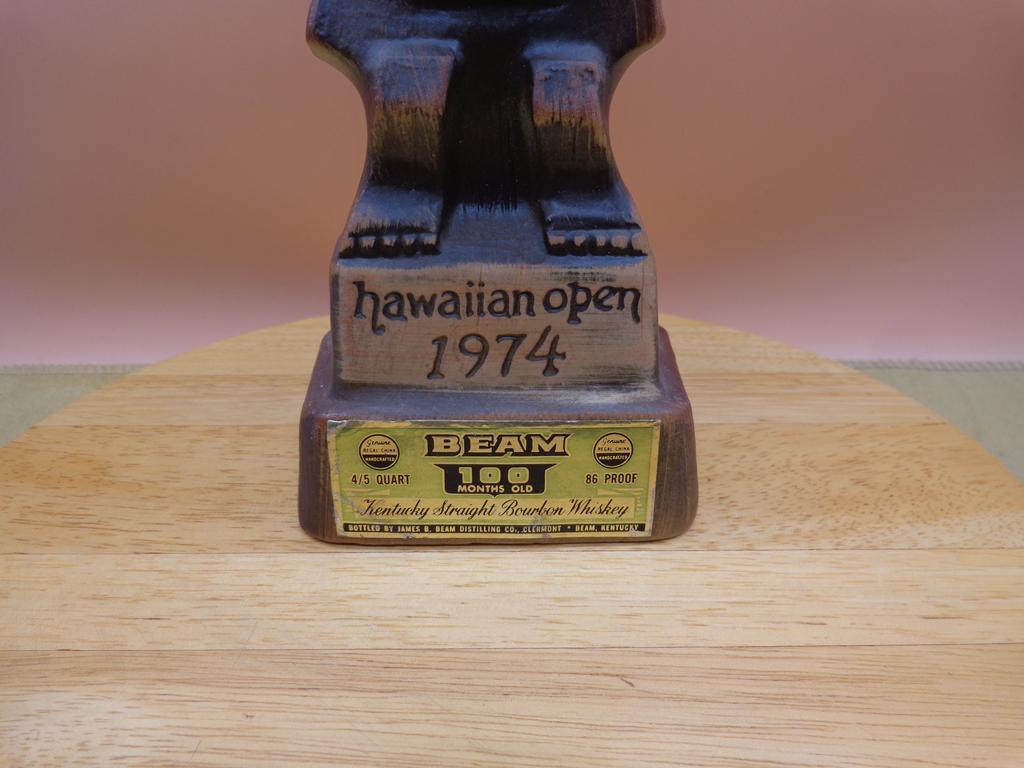 Vintage 1974 Hawaiian Open Commemorative Decanter Ceramic