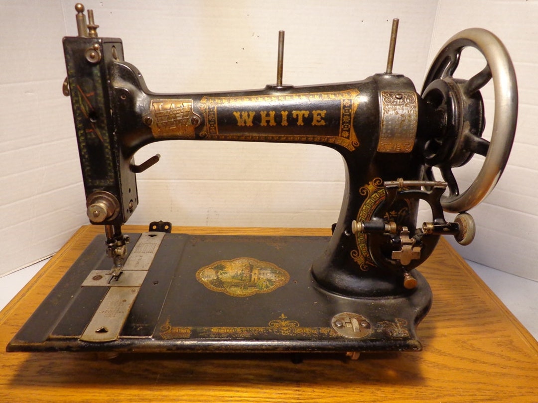 White Vintage Sewing Machine Pat. in Late 1800's All Parts Operational Untested Etsy