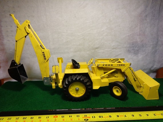 Vintage Die Cast ERTL Ford 7500 #820 Backhoe Loader Tractor All 