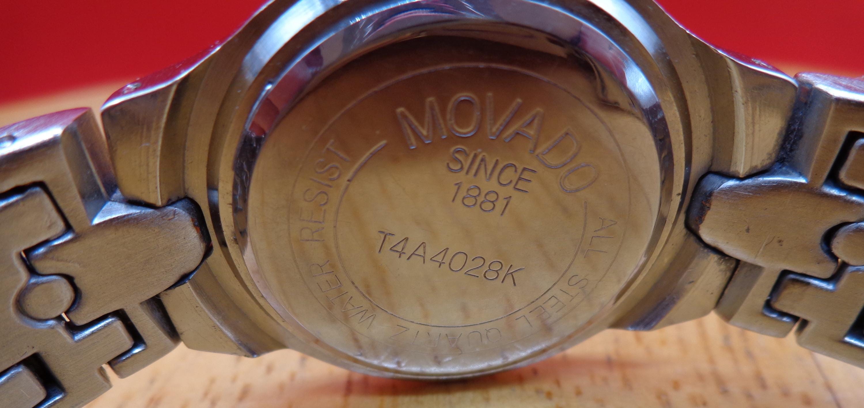 Movado Gold and Silver Watch T4A4028K Since 1881 Movado watch serial number t4a4028k main image 3