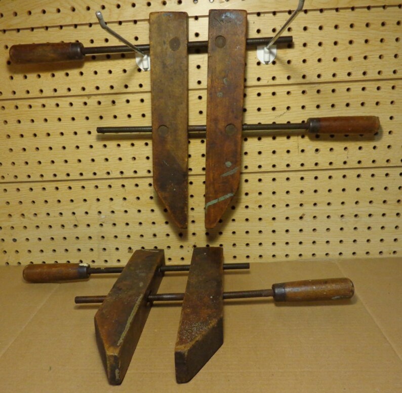 Adjustable Clamp Co. Vintage Wooden Clamp set 12 Etsy