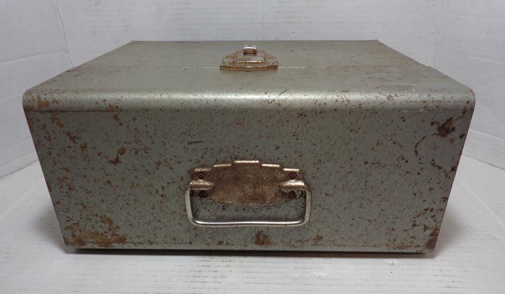 Vintage Tower Sears Roebuck and Co Porta File Metal Locking File