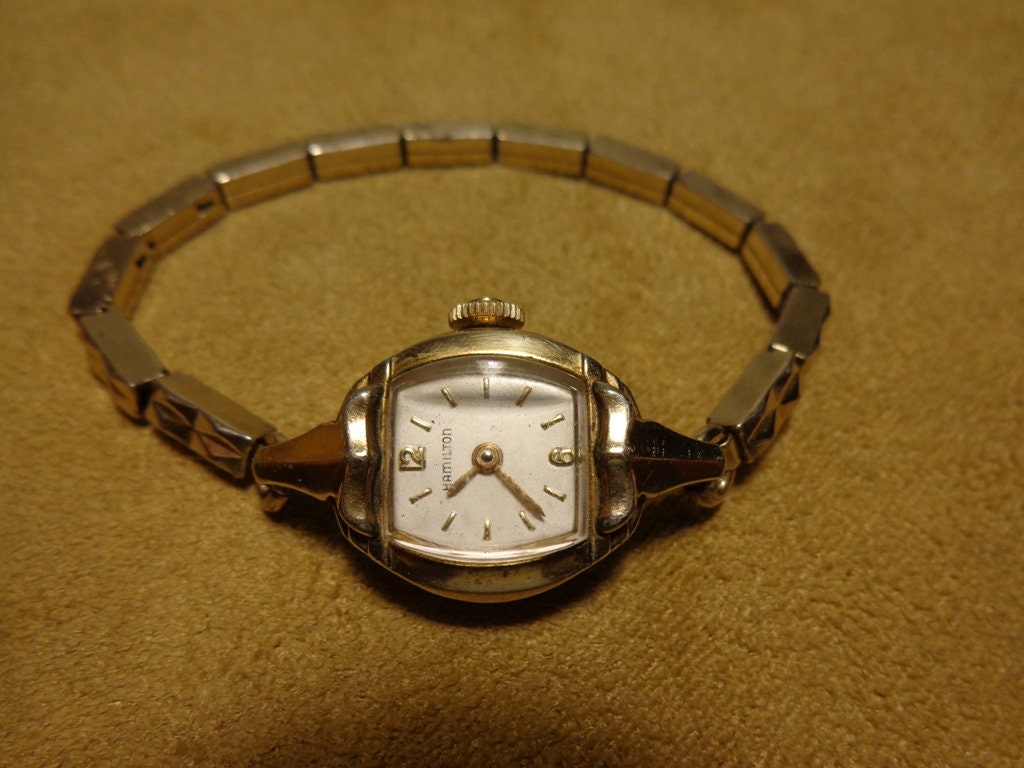 hamilton 10k rgp bezel stainless back