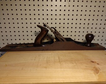 Stanley "BEDROCK" No. 607 Type 5 1911 Smooth Bottom Jointer Plane 2 patent dates “Pat’D. APR. 2. 95″ & APR. 19. 10″ All Original