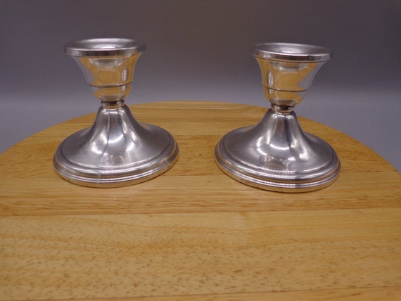 キャンドルスタンド 2個セット シルバー色 蝋燭立て 燭台 イギリスから