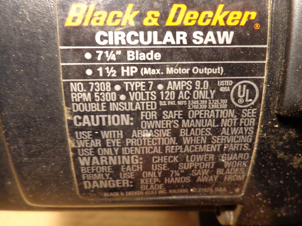 Black & decker circular saw 7308 sale