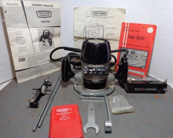 Vintage Sears Craftsman Commercial Router Kit 9 Model 315.25075 With Original Case