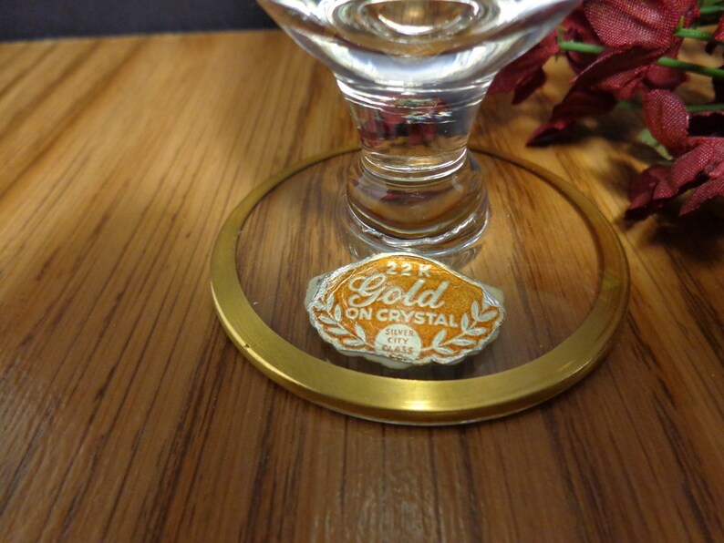 Silver City Glass 22k Gold on Crystal 50th Anniversary Vase Etsy