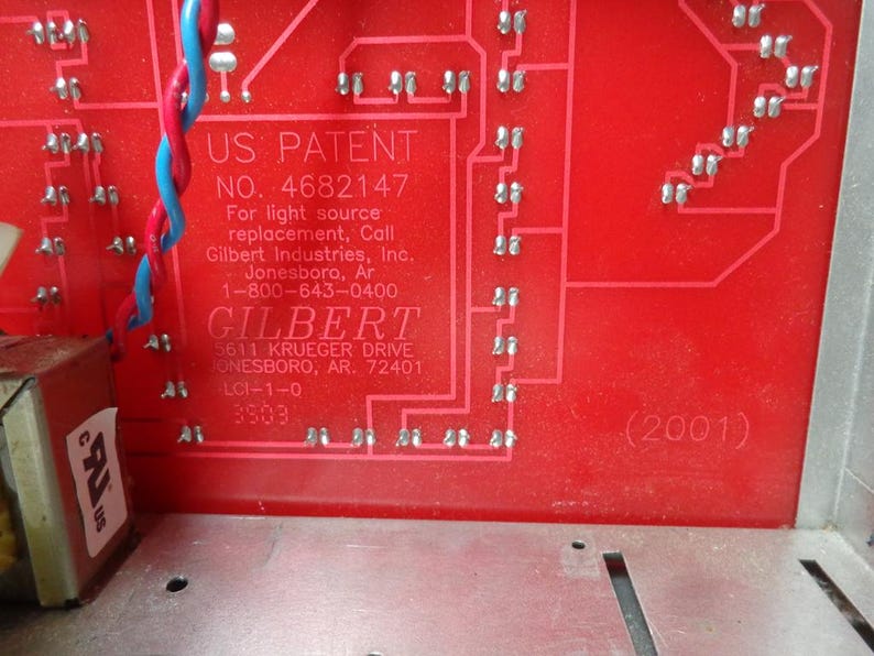 Vintage Gilbert Dot Matrix EXIT Sign Metal Frame Decorative Wall Hanger ...