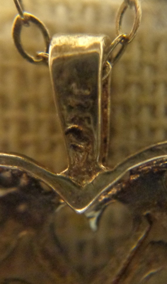 Vintage Nine Heart Pendant Necklace .925 Silver w… - image 4