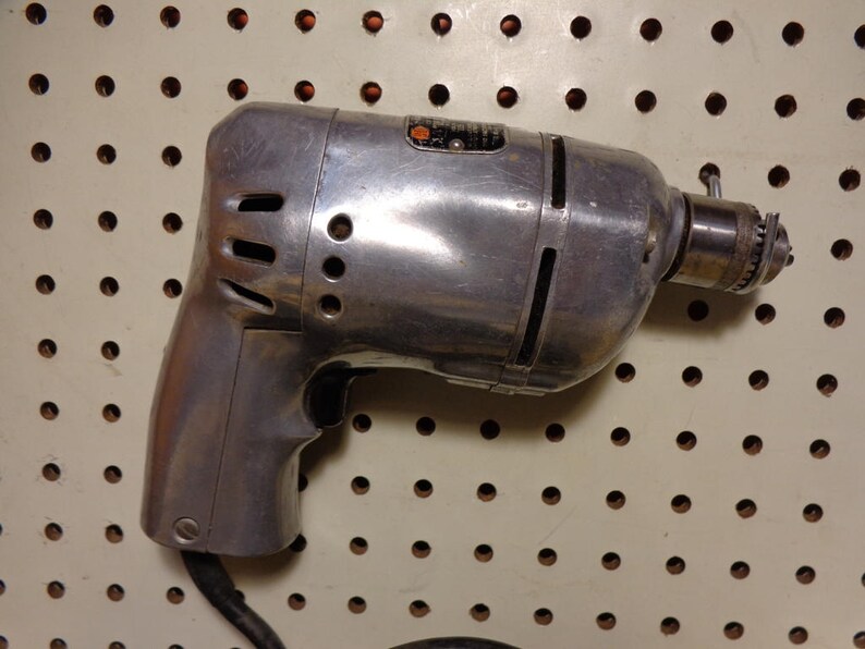 Vintage Black and Decker Drill Kit with Steel Storage Box Etsy