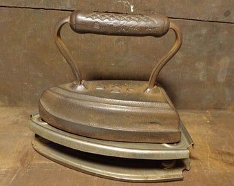 Vintage U D X 7 Sad Iron 7 lbs. of Solid Cast Iron Late 1800's to Early 1900's