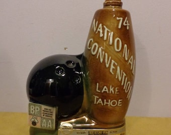Vintage 1974 Hawaiian Open Commemorative Decanter Ceramic Tiki Jim