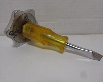 Vintage Palm Grip 3/8" Drive Ratchet with Original straight Head Screwdriver 52R Made In U.S.A.