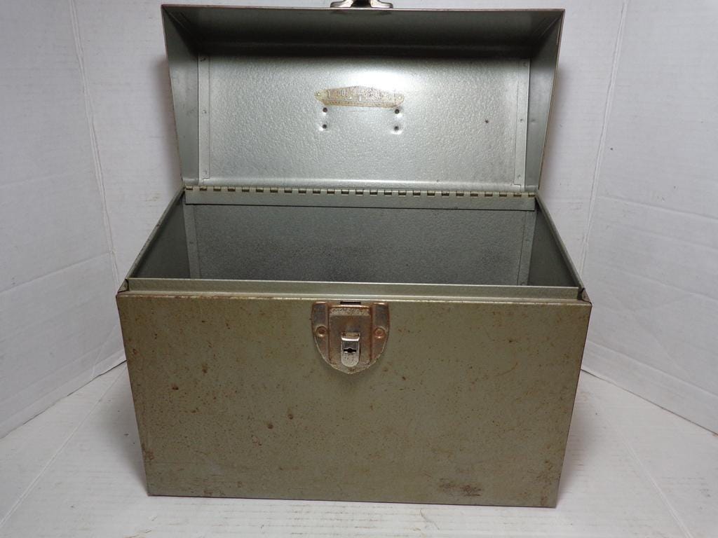 Vintage Tower Sears Roebuck and Co Porta File Metal Locking File
