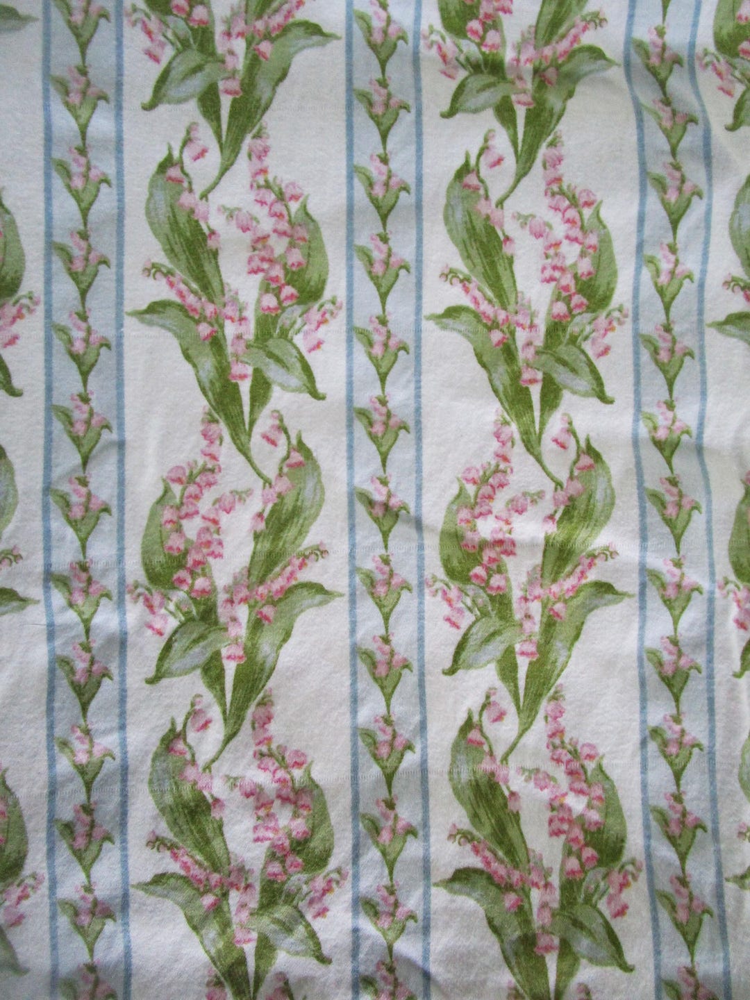 Carleton Varney Sheet Full Size Fitted Lillies of the Valley Pink Green ...