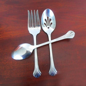 Gorham Grande Quintette Stainless Flatware Partial Hostess Set 3 Pieces Glossy 18/8 Discontinued 2001-2004, Vintage Silverware