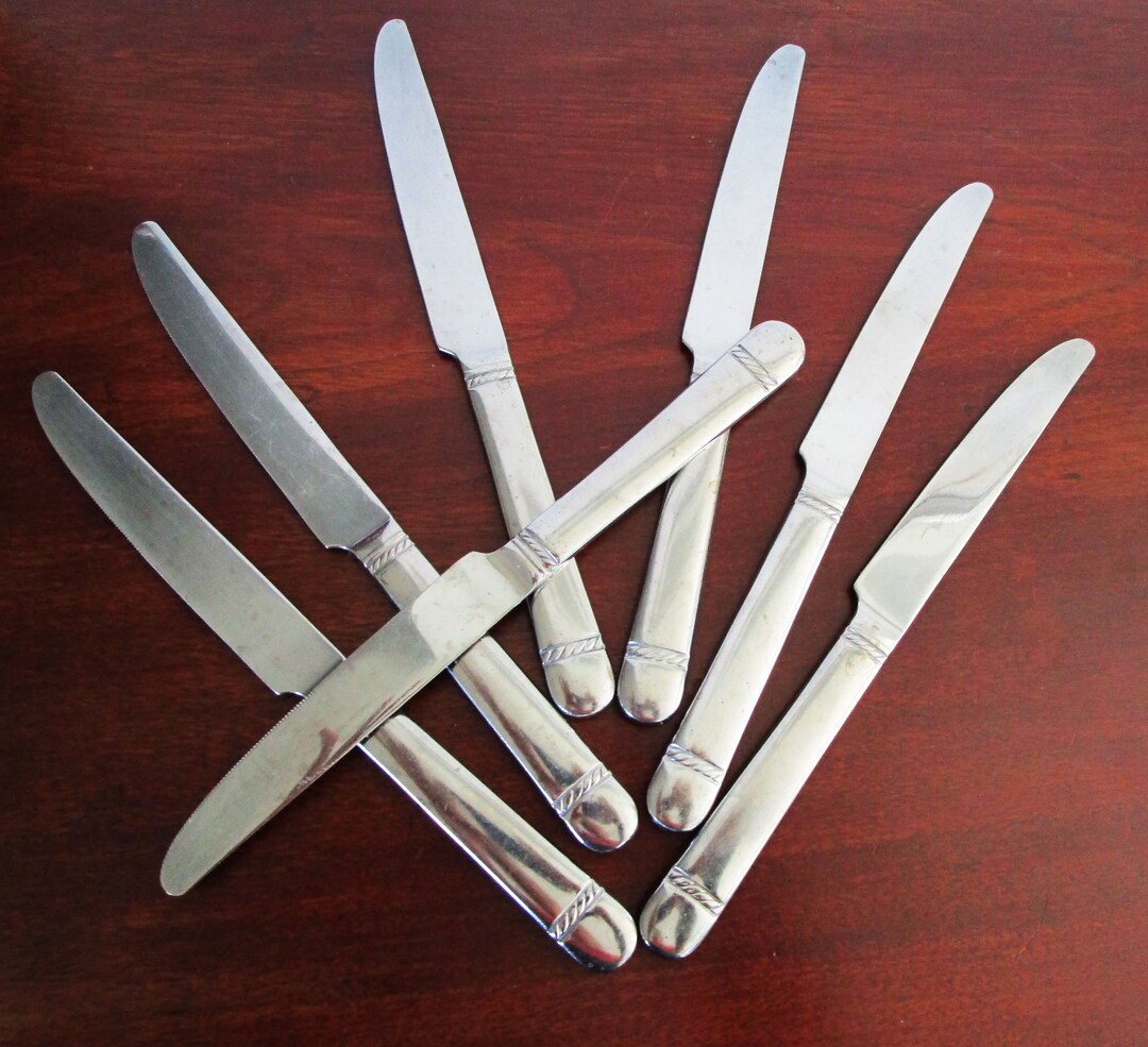 7 Dinner Knives BRIGHTON Flatware by Reed and Barton 18/10 Etsy
