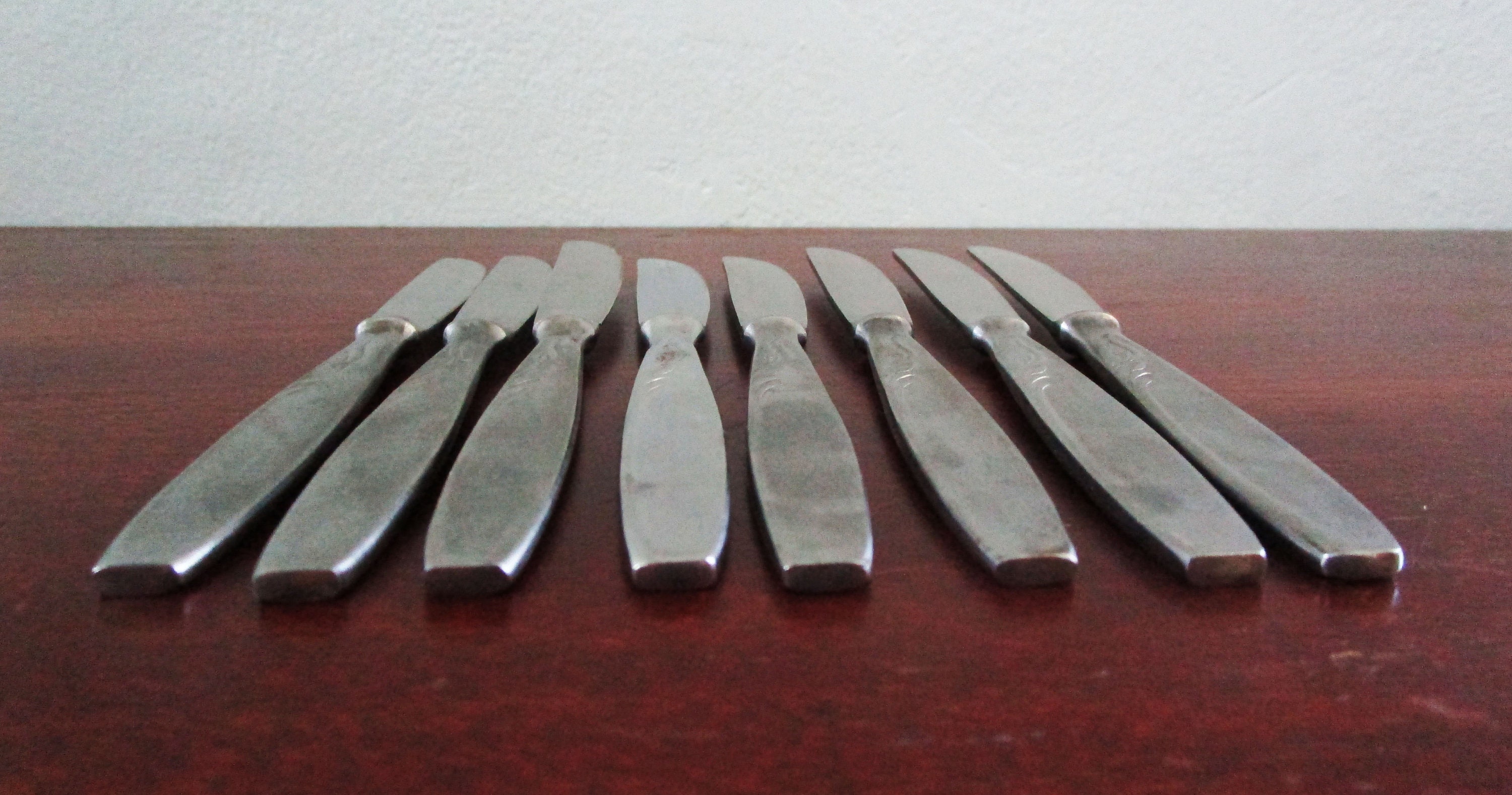 ROSTFREI Vintage Germany Silver Plated Dinner Knives Set of Six 8
