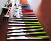 Fiesta Meringue Flatware Set Service for 6 minus 2 tsps 37 PCS plus Hostess Set NICE