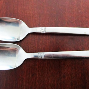 2 Teaspoons AMBROSIA Stainless 18/10 Scrolls by J A HENCKELS (ZWILLING) Vintage Silverware