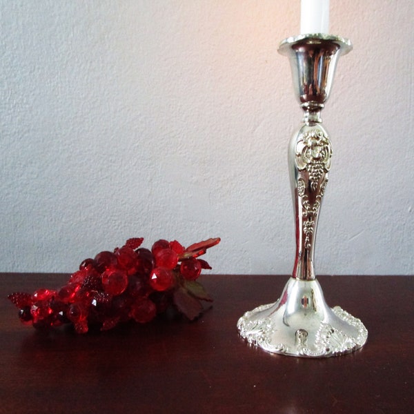 Godinger Silver Candlestick Holder Silverplate, Ornate Baroque, Housewarming Gift, Candle Holders, Entertaining