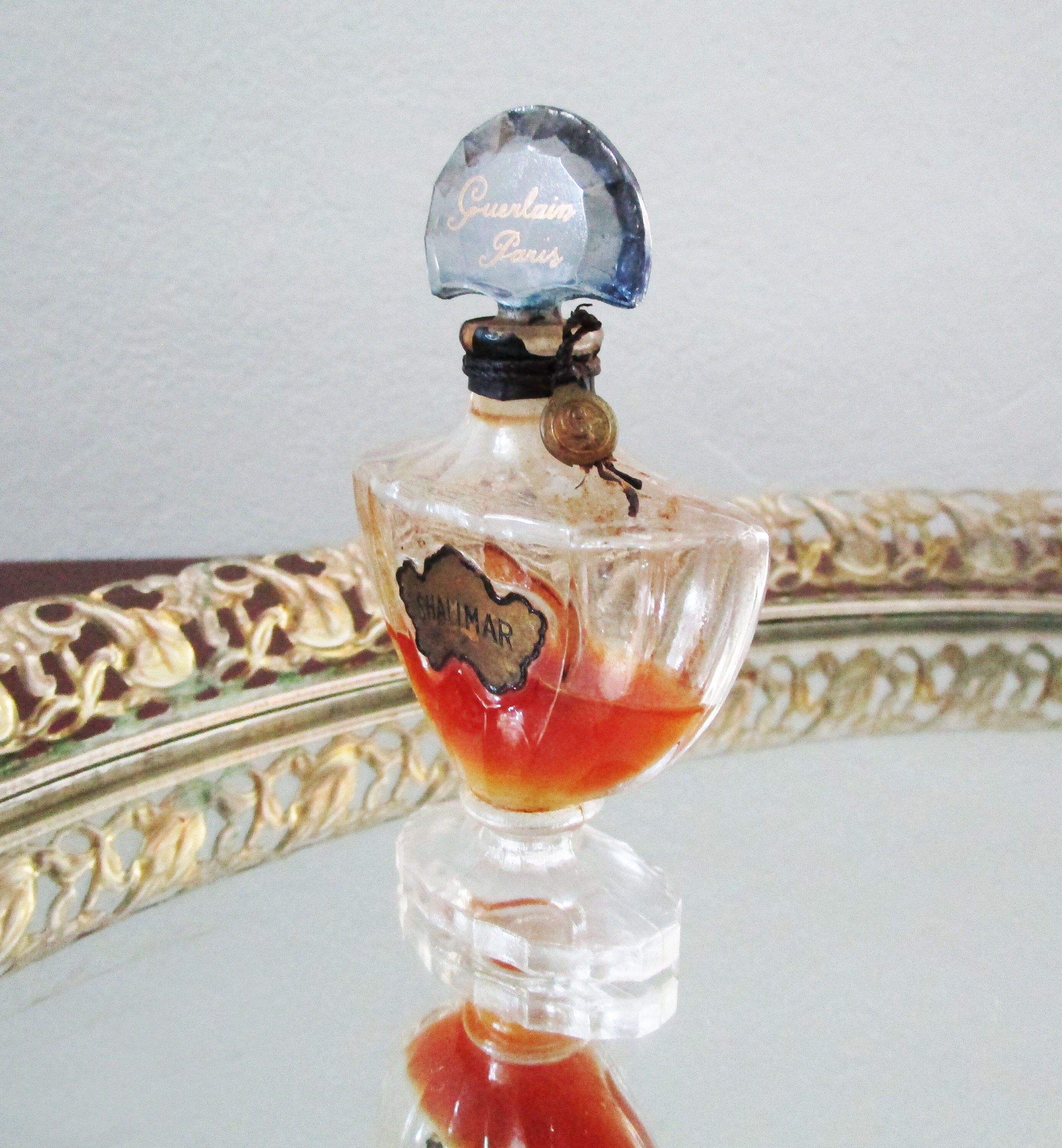 Vintage Guerlain Fleur De Feu Eau De Cologne Bottle Vintage 