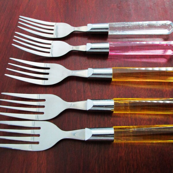 Vintage Acrylic Cutlery Etsy