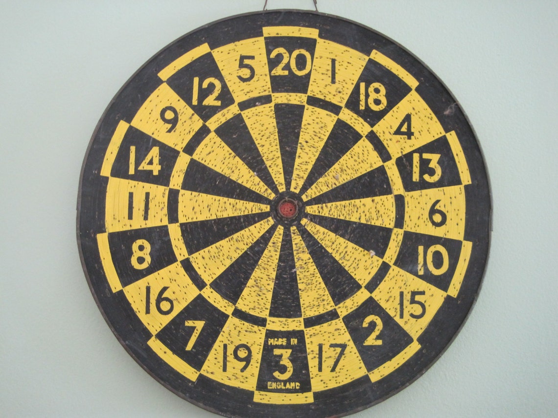 Dart Board Game/Baseball 1960's Dartboard Vintage Etsy