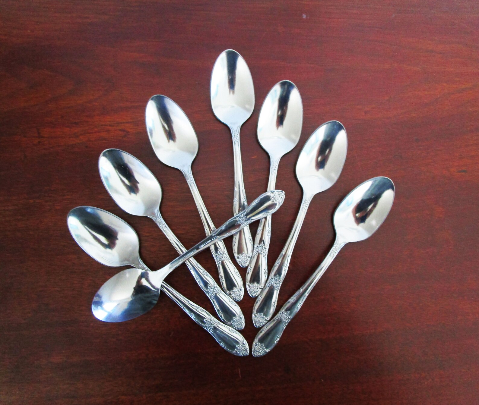 FENWAY Oneida Rogers Stainless Flatware 8 Teaspoons 1990s Etsy