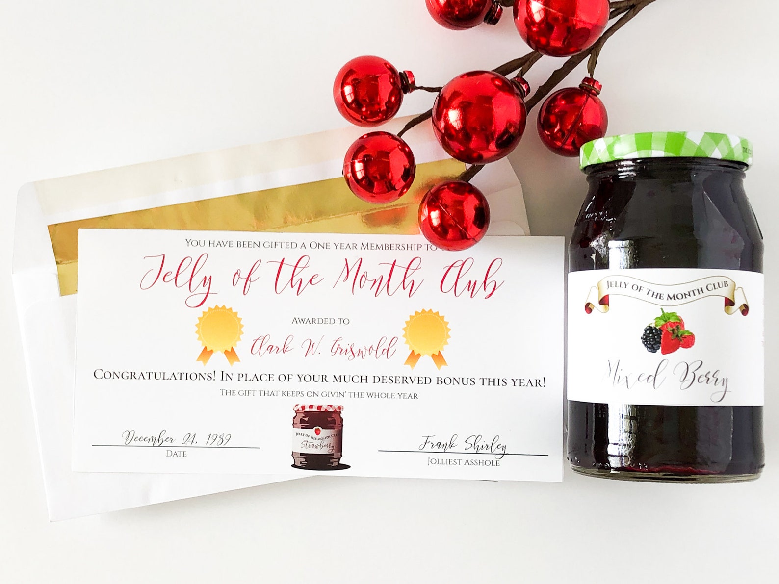 Personalized Jelly of the Month Club Gift Certificate | Etsy