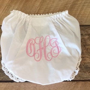 Monogrammed Bloomers, Baby Bloomers, Diaper Cover, Personalized, Personalized Gifts, Monogram, Personalized, Baby Gifts, Pink