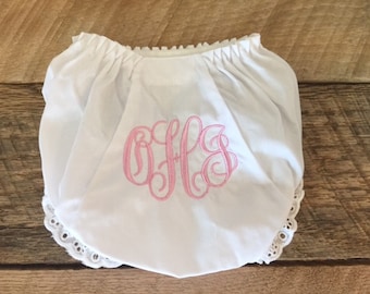 Monogrammed Bloomers, Baby Bloomers, Diaper Cover, Personalized, Personalized Gifts, Monogram, Personalized, Baby Gifts, Pink