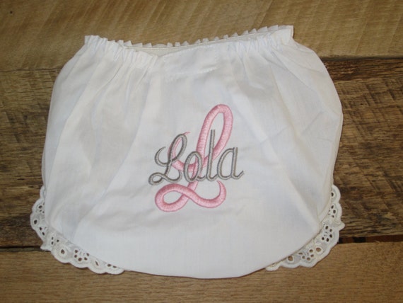 Personalized Bloomers Monogrammed Diaper Cover Baby Bloomers  Monogram Personalized Gifts Baby Gifts Baby Shower Baby Girl