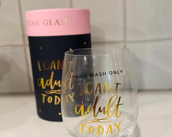 Wine Glass - Life Happens Wine Helps