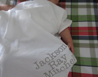 Personalized Baby Blanket - Monogrammed