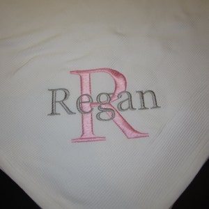 Monogrammed Baby Blanket - Personalized Blanket - Embroidered - Baby Shower Gift Idea - Blanket with Name - Custom