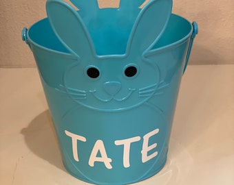 Personalized Easter Basket - Blue Bunny