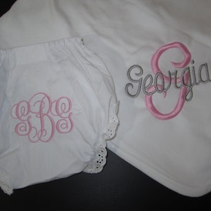 Baby Blanket and Diaper Cover Gift Set - Personalized, Baby Bloomers, Baby Blankets, Personalized Gifts, Baby Gifts, Baby Shower, Monogram