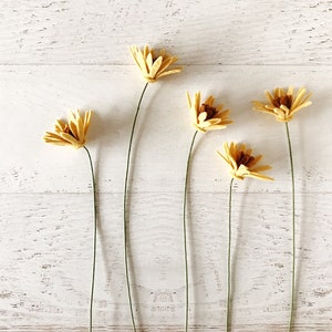 Mini Wildflower Blooms, Bundle of 5, Felt Flowers for making your own bouquet, gift topper, photo prop