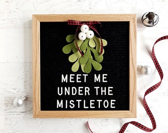 Mistletoe for Your Felt Letter Board, Wool Felt Accessories for Your Letter Board, Christmas Decor for Photo Props