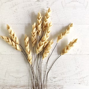 Wheat Stems, Bundle of 3 Stems, Felt Flowers for making your own bouquet, gift topper, photo prop