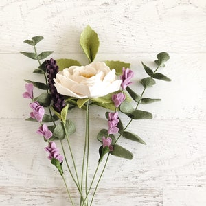 Pfingstrose und Lavendel Bouquet, Filz Blumenstrauß, Freund Geburtstagsgeschenk, Foto Prop, Muttertag, Performance Blumen