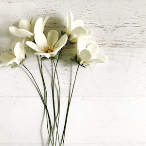 Wild Daisy, Single Stem Medium Flower, Felt Flowers for making your own bouquet, gift topper, photo prop